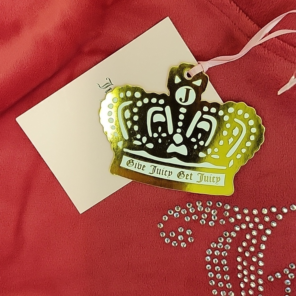 Juicy Couture Red Velour Tracksuit Set, Women's Medium. Indie Sleeze Comfy - Picture 4 of 6